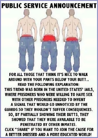 Do you want young men to pull up their pants?